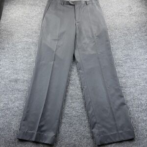 Claiborne Pants Mens 32x32* Gray Dress Slacks Polyester Flat Front Trousers